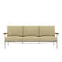 Muuto - Settle Outdoor Canapé 3 places, beige / gris (tissu Delta 25)