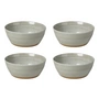 Broste Copenhagen - Bol « Grød », Ø 16 x H 6,5 cm, couleur sable (lot de 4)