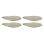 Broste Copenhagen - Assiettes « Limfjord », 14,8 x 24 cm, gris clair (lot de 4)