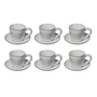 Broste Copenhagen - Tasse à expresso « Nordic Sand » avec soucoupe, 5 cl (lot de 6)