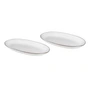 Broste Copenhagen - Nordic Sand Plat de service ovale L, 30 x 17 cm (lot de 2)