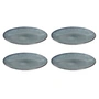 Broste Copenhagen - Assiettes plates « Nordic Sea », Ø 31 x H 3,3 cm, bleu clair (lot de 4)