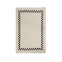 Fatboy - Carpretty Tapis d'extérieur, Petit, Check border 160 x 230 cm, anthracite / crème