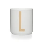 Design Letters - Tasse en porcelaine AJ L, beige / blanc