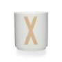 Design Letters - Tasse en porcelaine AJ X, beige / blanc