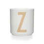 Design Letters - Tasse en porcelaine AJ Z, beige / blanc
