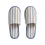 HAY - Chaussons « Waffle », rayés bleu poussiéreux
