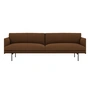 Muuto - Canapé 3 places « Outline », Hallingdal 350 marron / noir (UE), exclusif