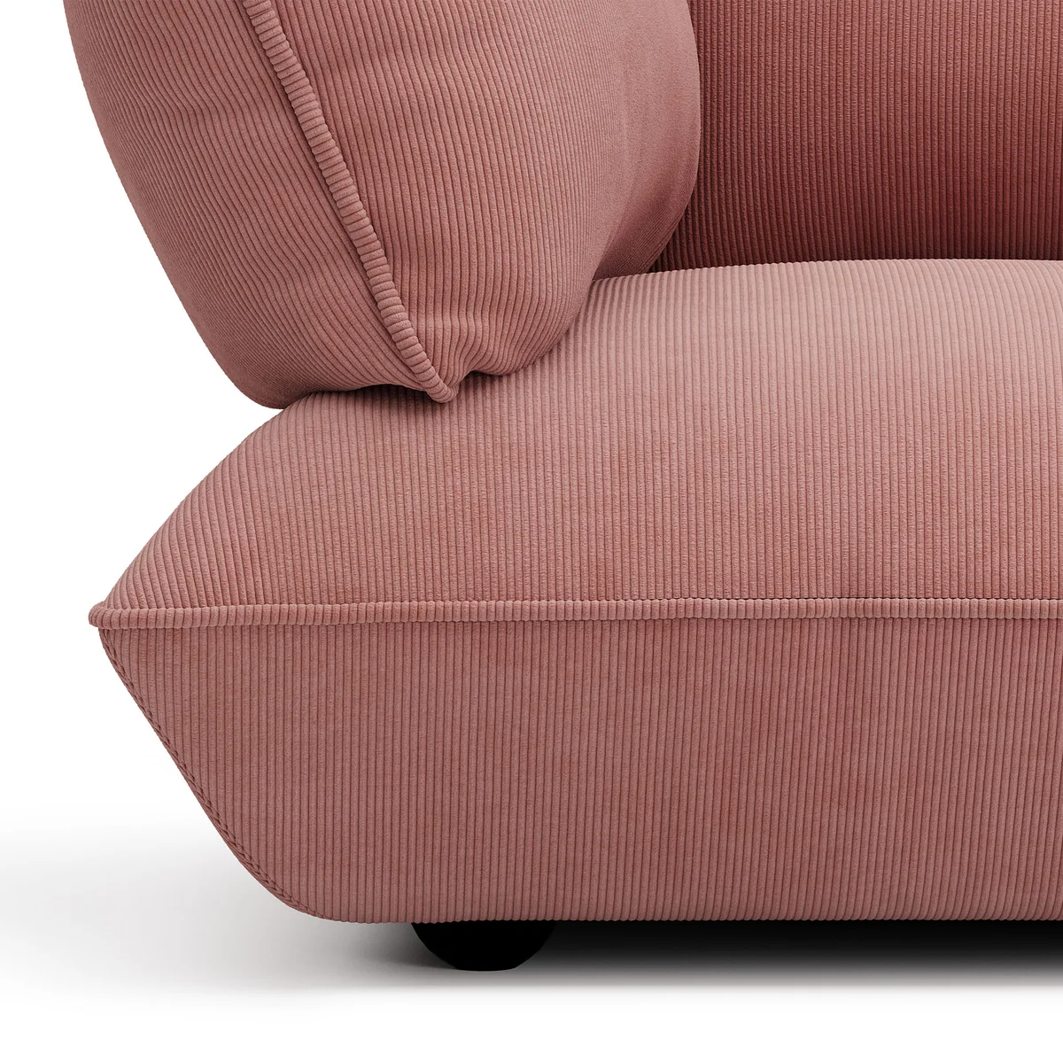 Fatboy - Sumo Module d'angle gauche, rose pâle (Cord)