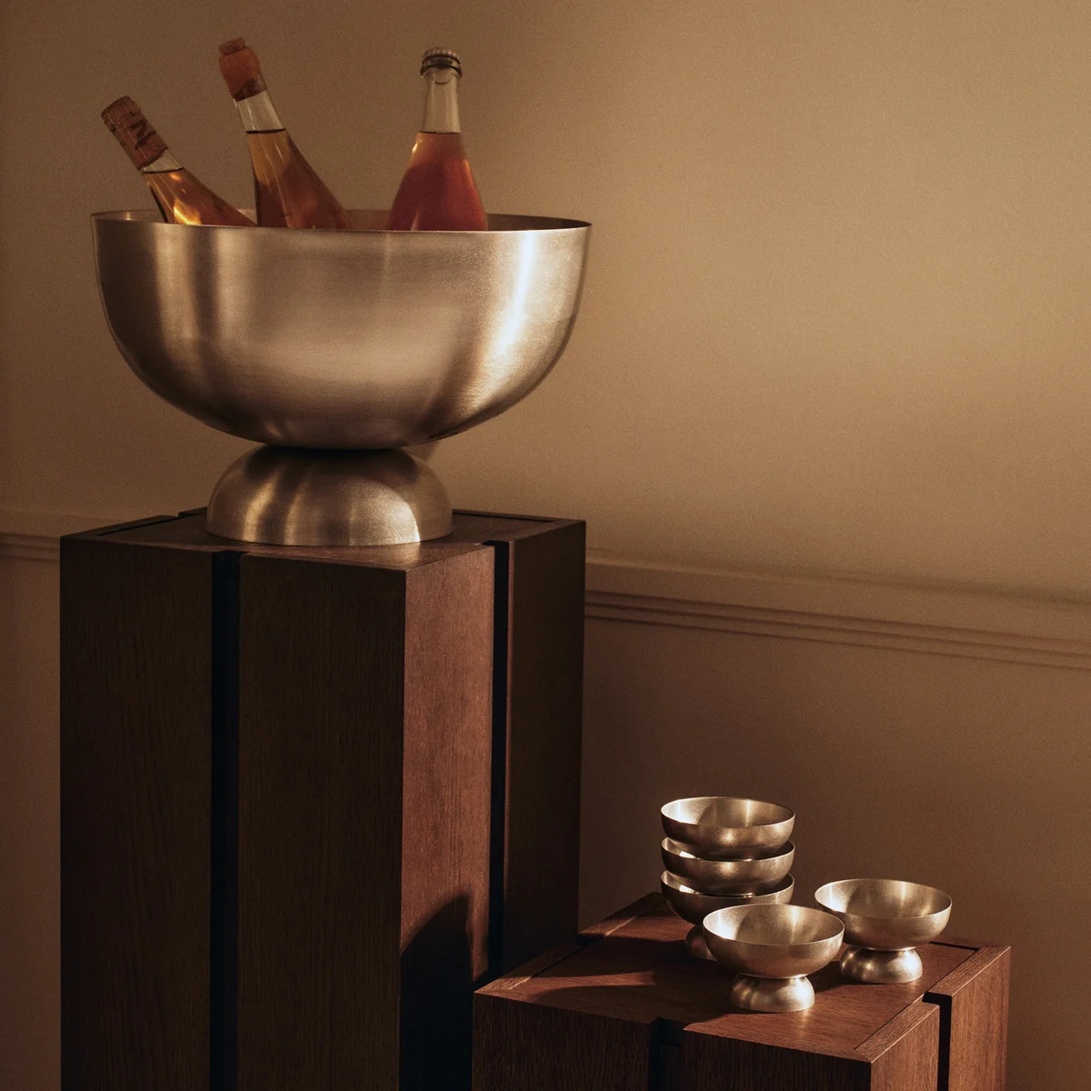 Ferm Living - Tumbled Coupe à dessert, acier inoxydable