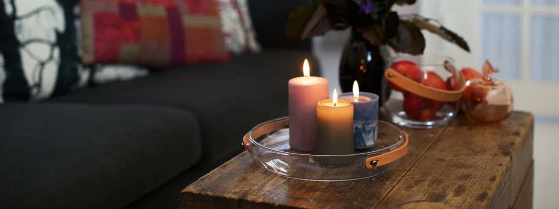 Design avec plat pour bougie Light