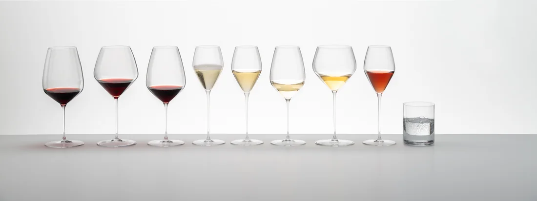 La série Veloce de Riedel en vue d'ambiance. Malgré leur design extravagant, ces verres intemporels conviennent bien à la vie quotidienne et sont lavables au lave-vaisselle.