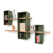 Edition Compagnie - étagère Max, blanche / hêtre