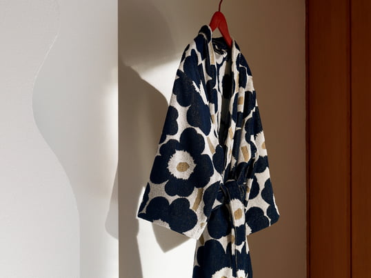 Marimekko - Unikko peignoir, blanc cassé / sage