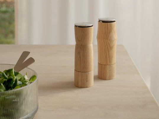 Stelton - Storm moulin à sel et à poivre, chêne