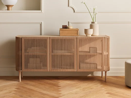Cord Sideboard, nature Cord, chêne pigmenté blanc / huilé