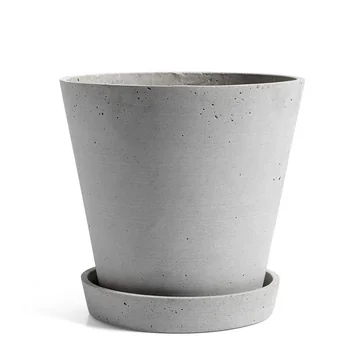 HAY - Pot de fleur avec soucoupe, XL, gris