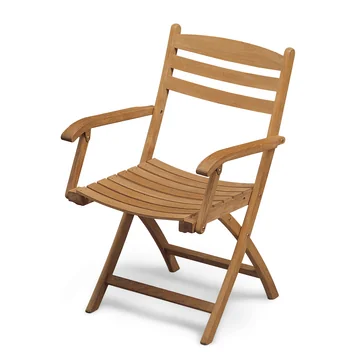 Selandia Chaise pliante avec accoudoirs de Skagerak en teck