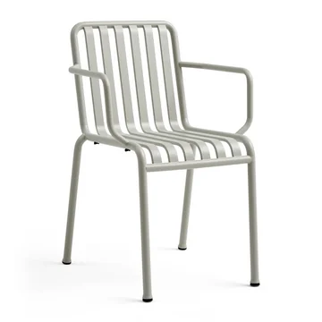 Le HAY Palissade Chaise avec accoudoirs gris clair
