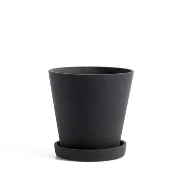 Le HAY - pot de fleur avec soucoupe en M, noir