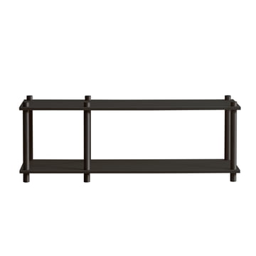 Système d'étagères surélevées, System 1 by Woud en chêne laqué noir