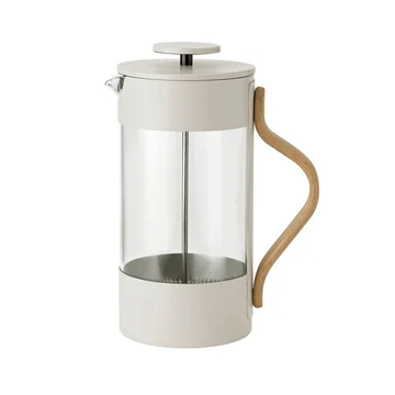 Pichet à Café Sous Vide Stelton Emma - Noir, Acier Inoxydable Et Bois, 26 Cm