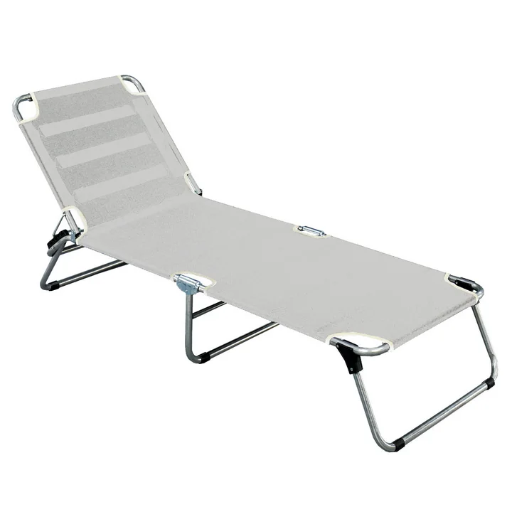 Amigo Chaise longue à trois pieds en aluminium de Fiam en gris argenté