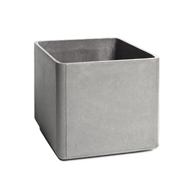 Le pot de fleurs Delta de Eternit , 45 x 45 x45cm, gris