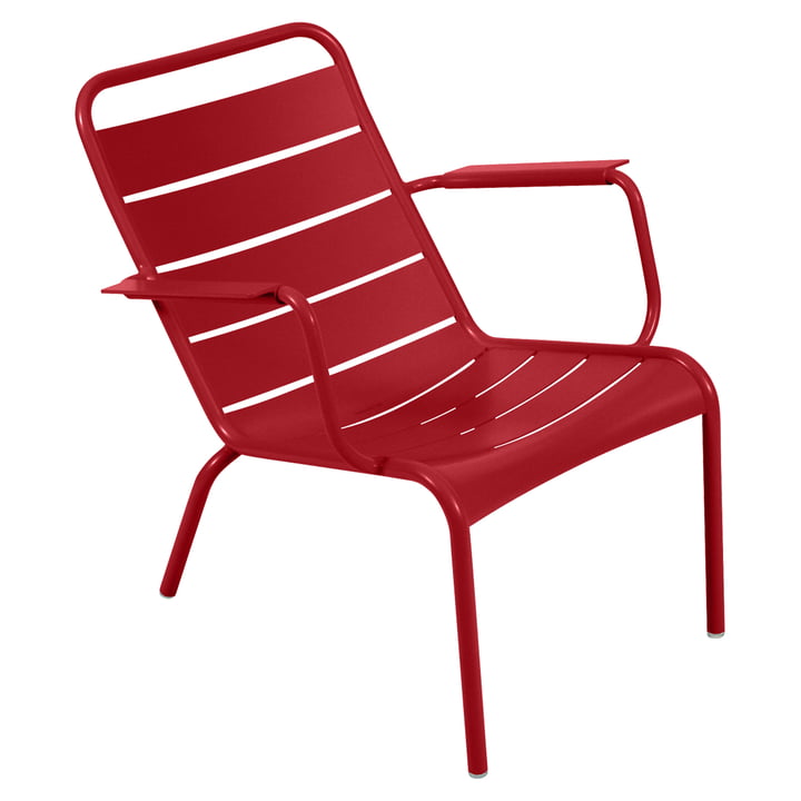 Luxembourg fauteuil profond de Fermob en rouge coquelicot