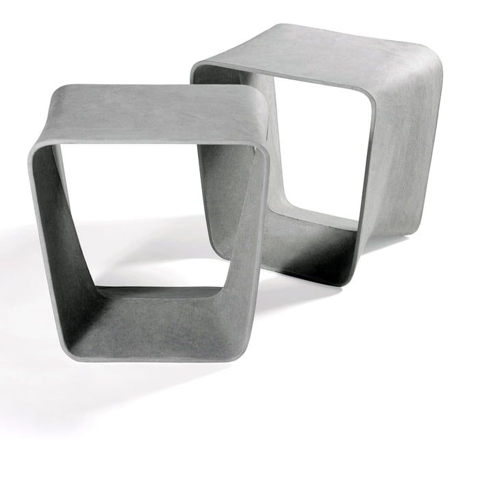 Eternit - Ecal Tabouret, Duo en gris