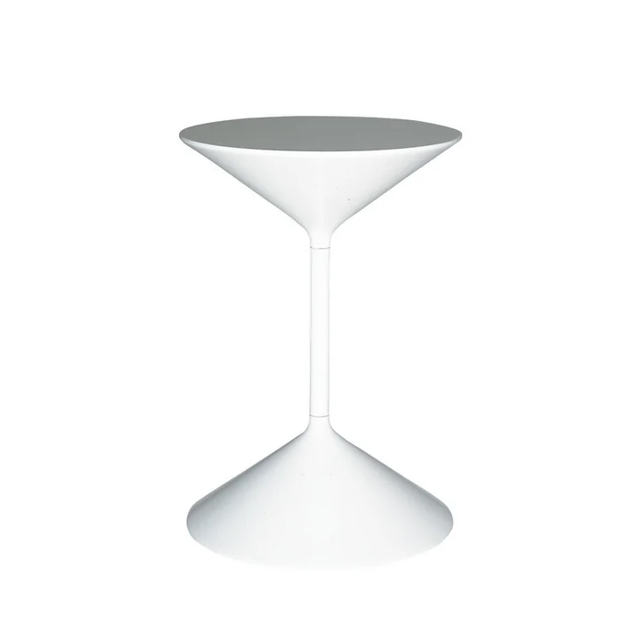 Table d'appoint Tempo H 36 cm de Zanotta en blanc