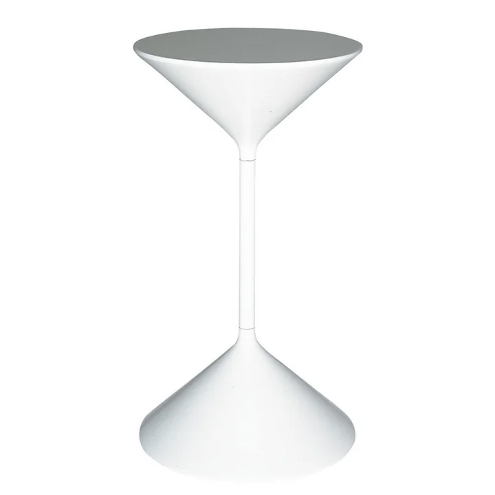 Table d'appoint Tempo H 50 cm de Zanotta en blanc