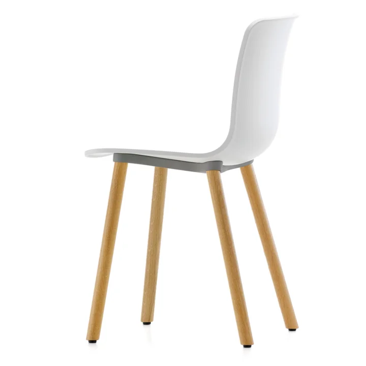Hal Wood Chaise de Vitra en chêne clair et avec coque blanche