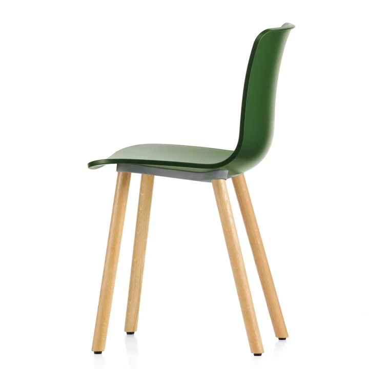 Hal Wood Chaise de Vitra en chêne clair et avec coque verte