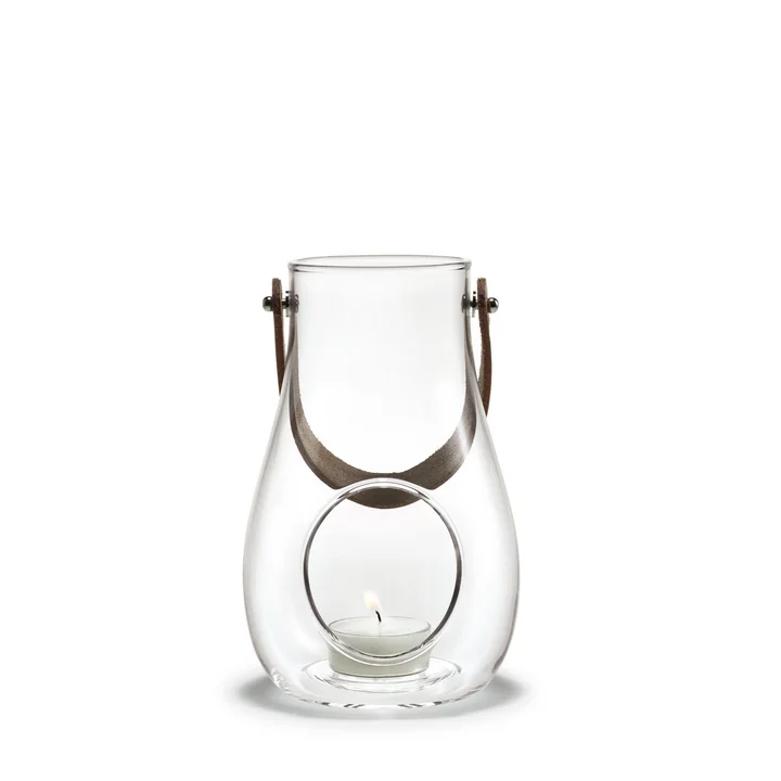 Design avec lanterne légère H 16 cm de Holmegaard en clair