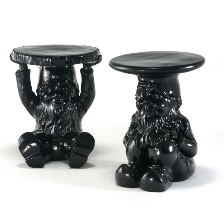 Gnomes Table d'Appoint - Attila et Napoléon, noir de Kartell