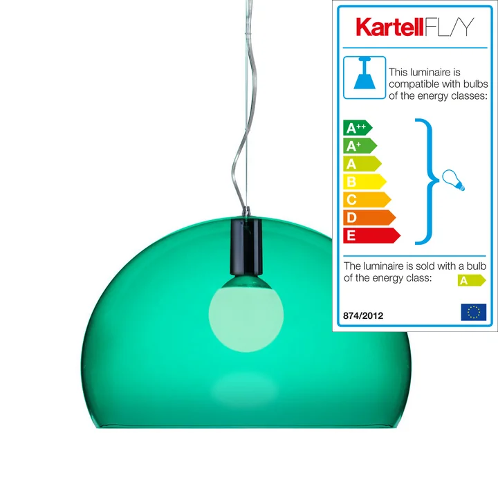 Kartell FL/Y Lampe suspendue, vert émeraude