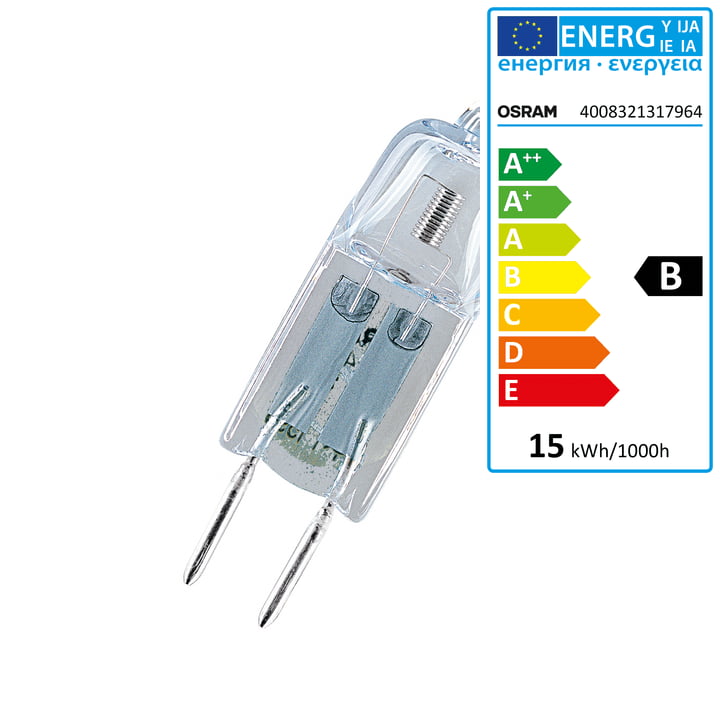 Ampoule halogène avec culot à broches Eco 12V, G4 d'Osram
