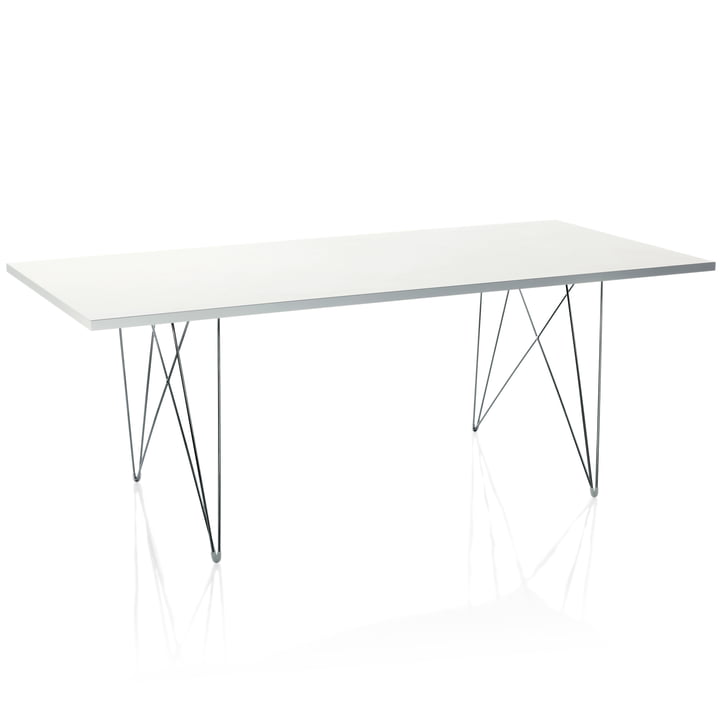 Magis - Table Tavolo XZ3, rectangulaire, blanc/chromé