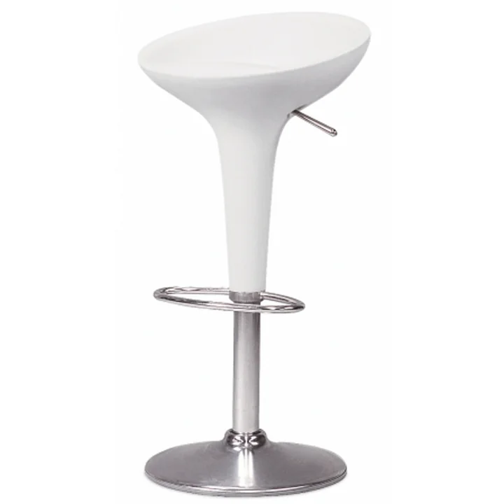 Tabouret de bar Bombo - à hauteur réglable, blanc