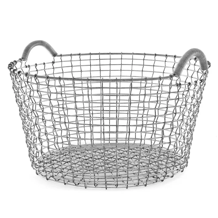 Corbeille en fil Classic 35 de Korbo en acier inoxydable