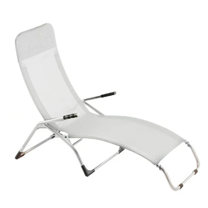 Fiam - Chaise longue de terrasse Samba , aluminium / blanc