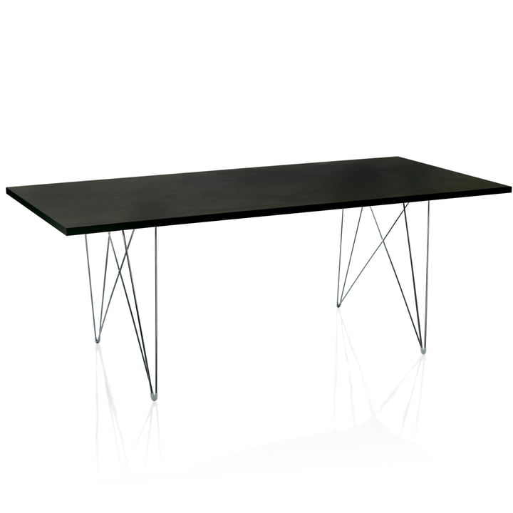 Magis - Table Tavolo XZ3, rectangulaire, noir/chromé