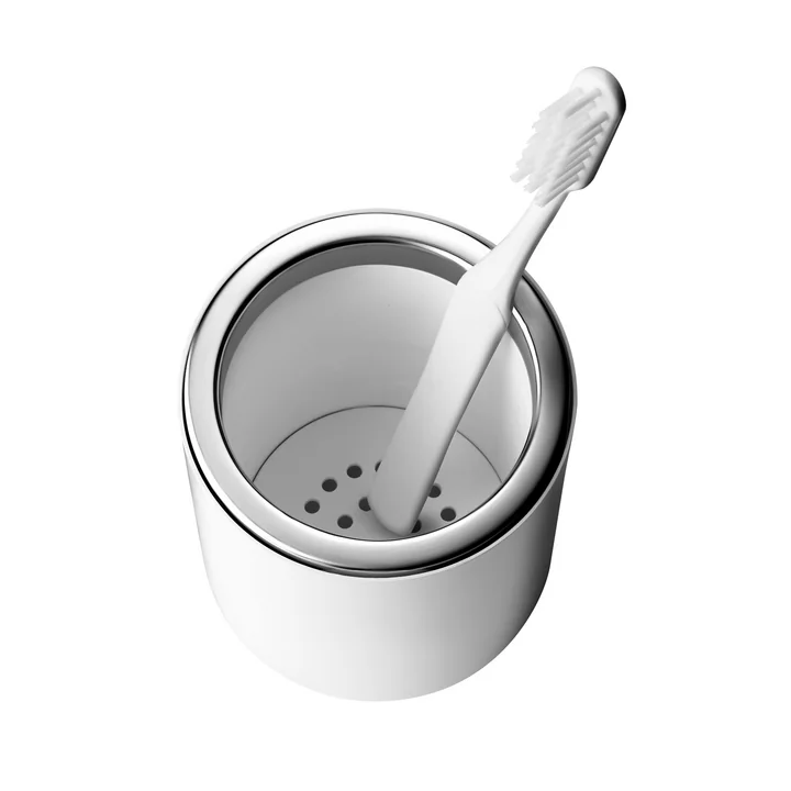 Porte-brosse à dents de bain de Audo en blanc