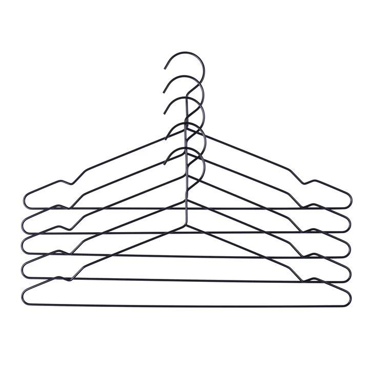 HAY - Hang Cintre set de 5, noir