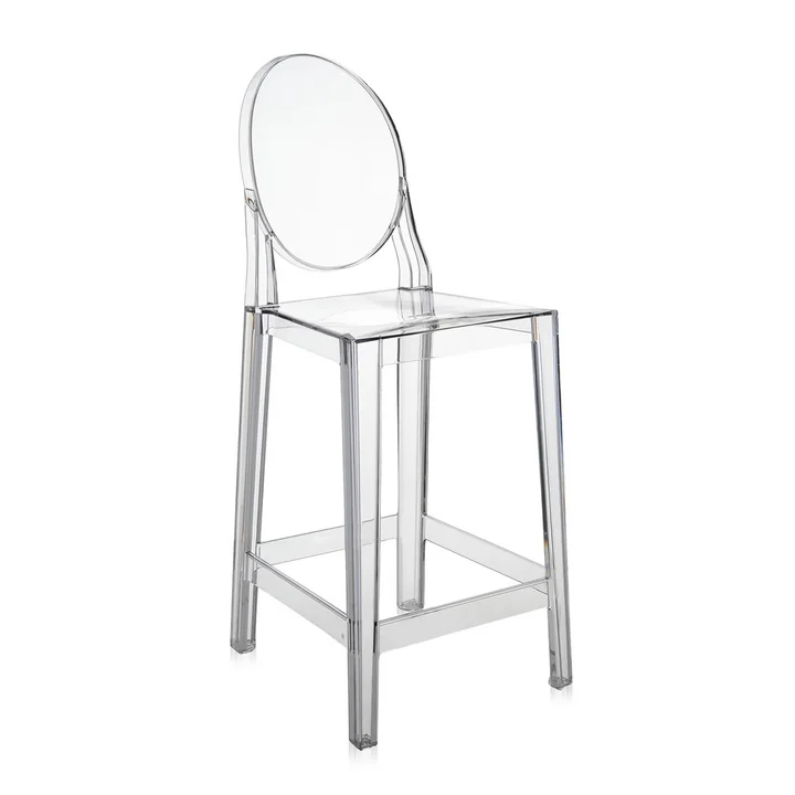 One More, One More Please Tabouret de bar, ovale H 110 cm, transparent de Kartell
