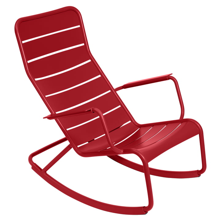 Luxembourg Rocking chair de Fermob en rouge coquelicot