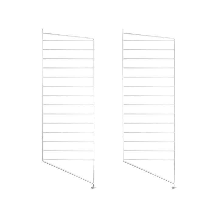 Ensemble de 2, String élément de sol pour système de rayonnage, 85 cm, blanc