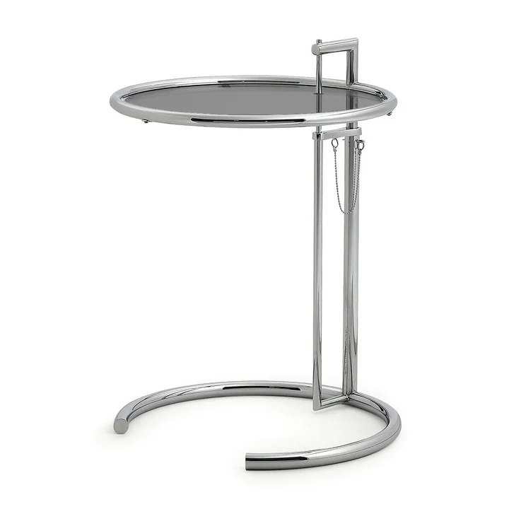 Table ajustable E1027, verre fumé de ClassiCon