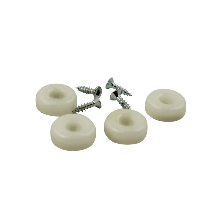 Set de patins en plastique pour chaise en plastique DSW / DAW Set de 4 de Vitra en blanc